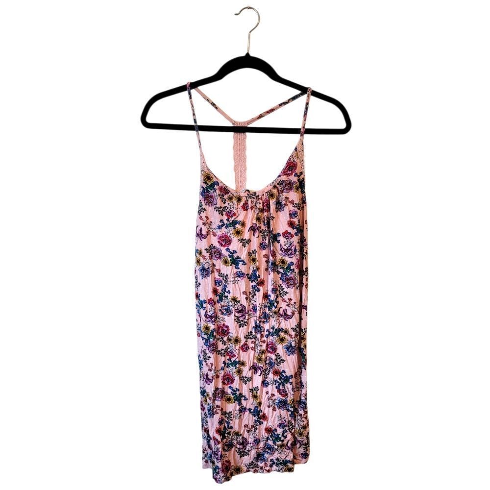 Figleaves Women's Light Pink Floral Nightgown Size 8